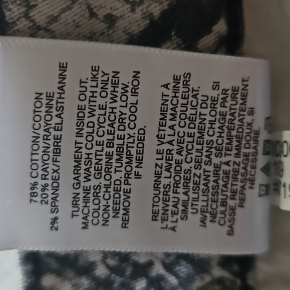 EXPRESS WOMENS ANKLE HIGH RISE JEGGINGS SIZE 10 R BLACK GREY SNAKE PRINT - Picture 10 of 12